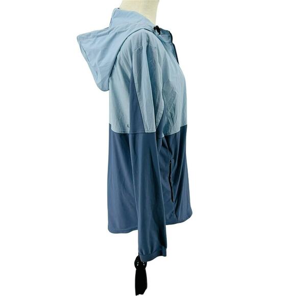 Moxie Cycling Co Two Tone Blue Pull Over 1/4 Zip Hoodie Womens Medium - Picture 2 of 9